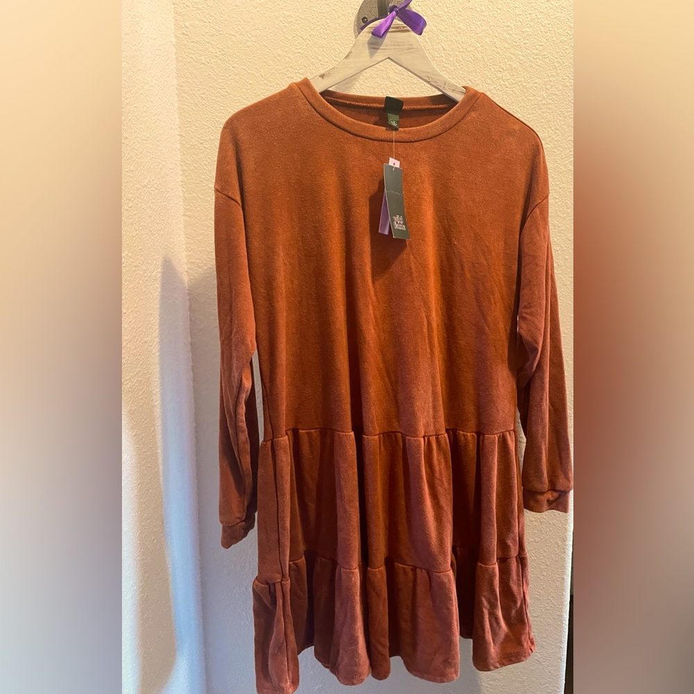 Wild Fable baby doll dress Burnt orange size M
